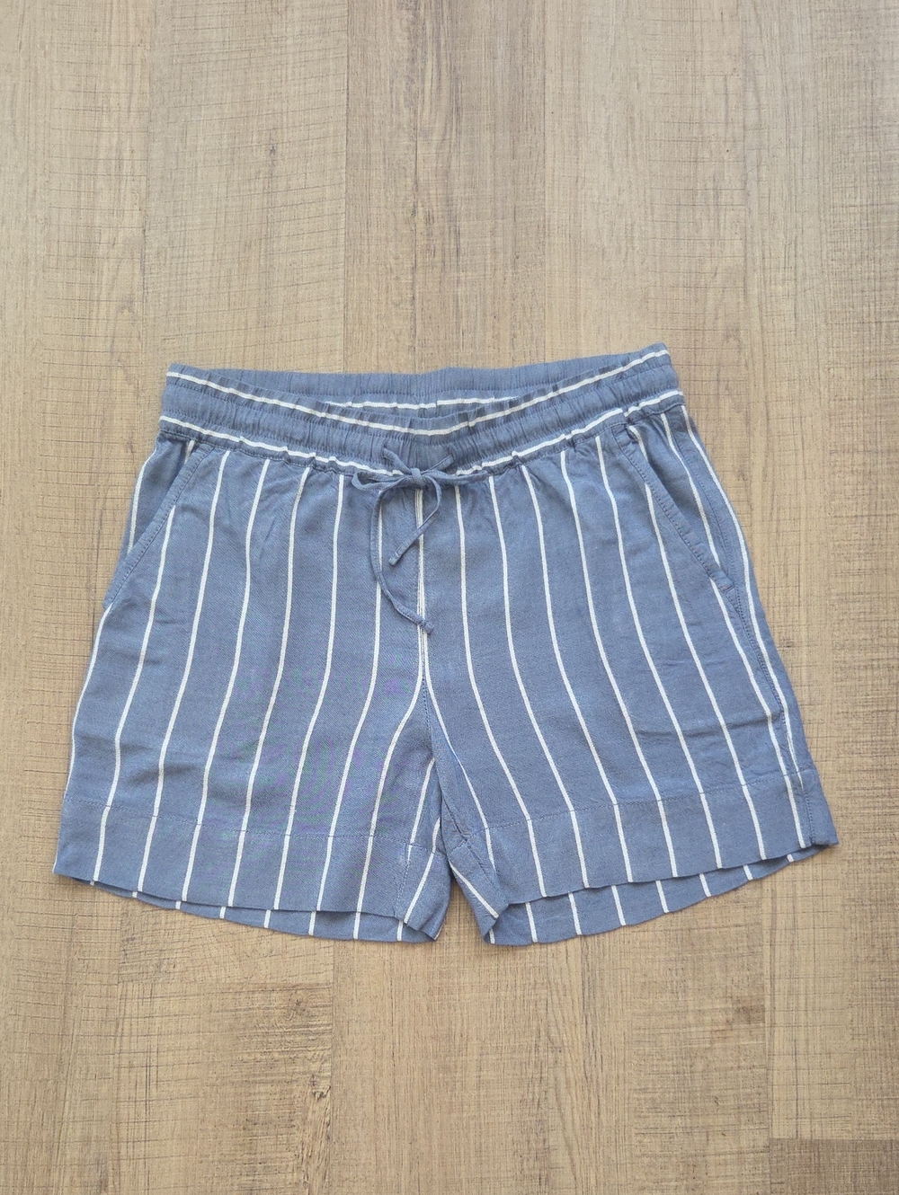 Tommy Bahama Blue and White Striped Linen Shorts